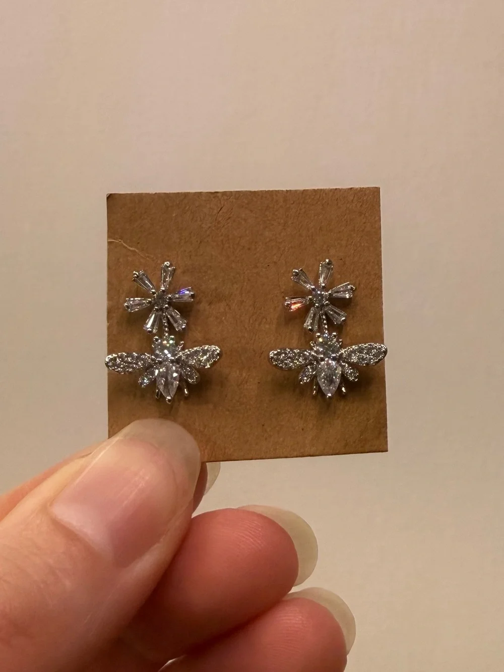 18k GP Bee Flower Studs